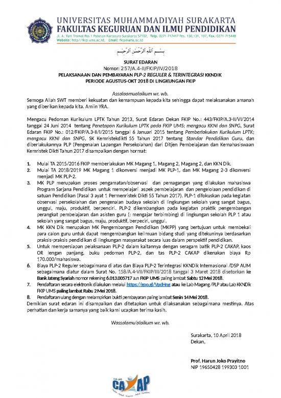 picture_Surat Edaran Pembayaran Plp2 Reguler Terintegrasi