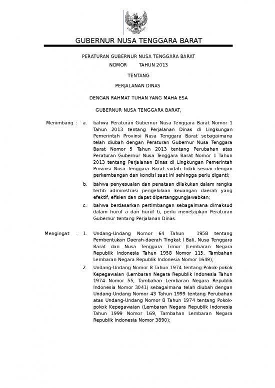 Draft Pergub Ttg Perjalanan Dinas 2013 0