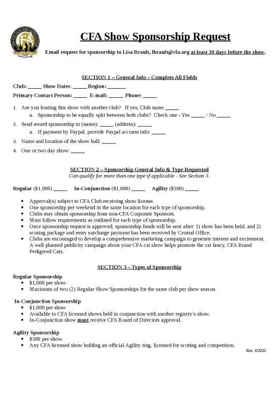 picture Ms Word Award Template 13913 | Show Sponsorship