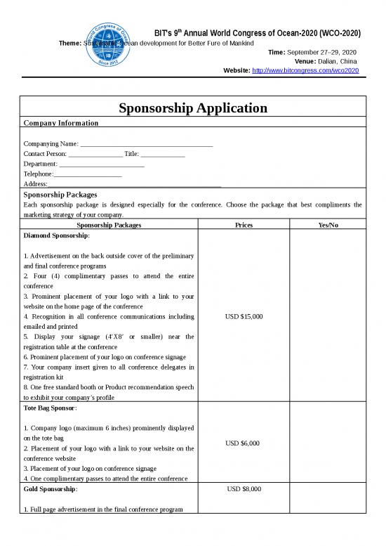 picture Best Free Brochure Templates 13980 | Sponsorship Application