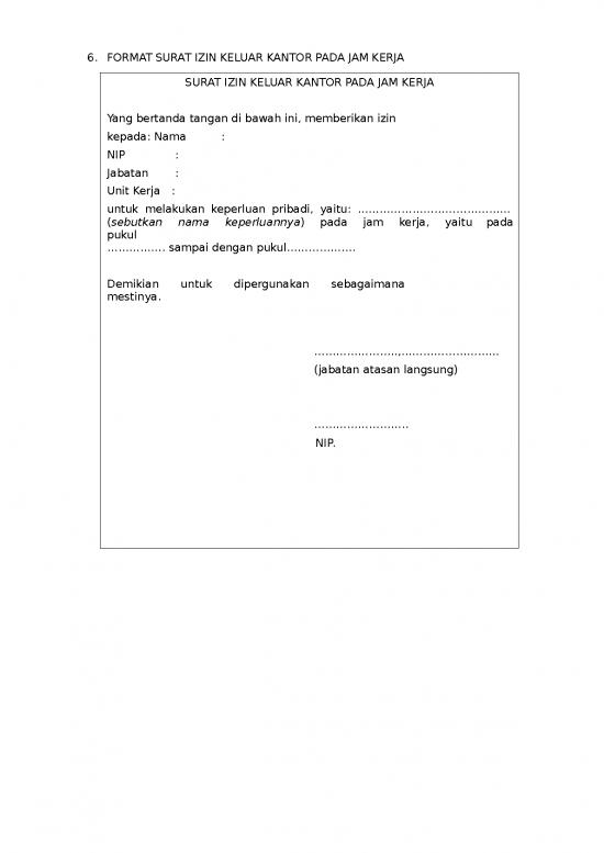 File Surat Keterangan Kerja 6 Format Surat Keterangan Dan