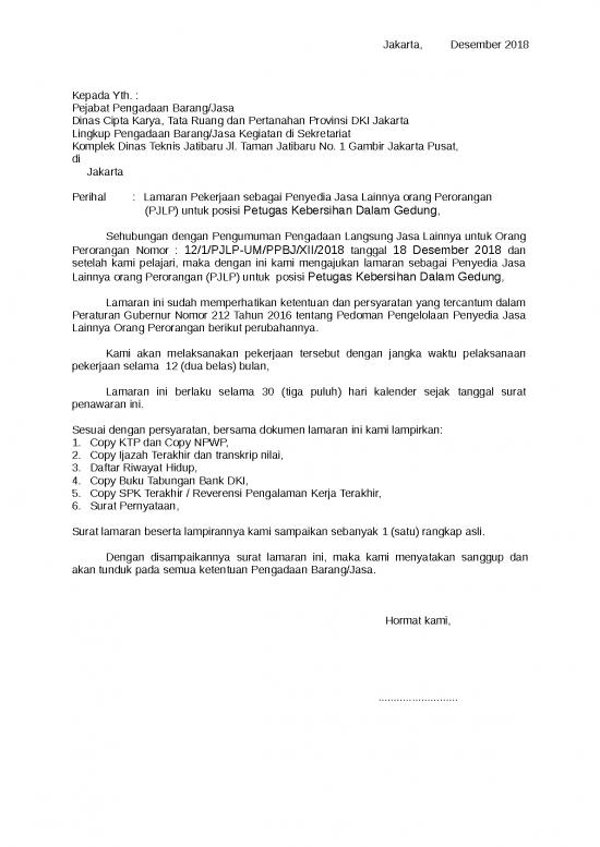 picture1_Surat Lamaran Kerja Doc 14117 | Contoh Lamaran Dan Pernyatanaan Petugas Kebersihan