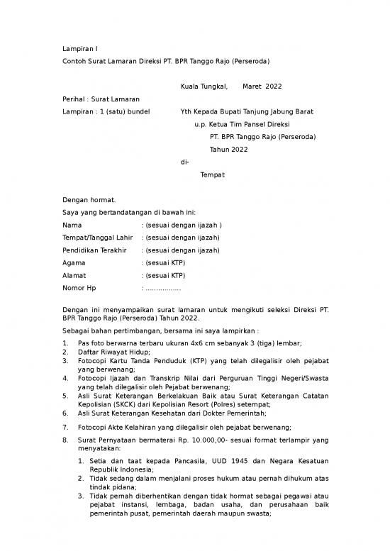 picture Surat Lamaran Doc 14163 | Formulir