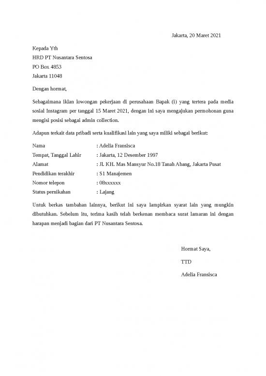 picture File - Surat Pengalaman Kerja | Surat Pengalaman Kerja Tunggal