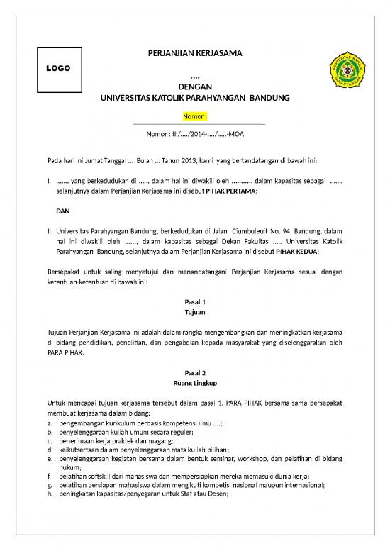 picture1_Perjanjian Kerjasama Id 14296 | Template Moa Unpar