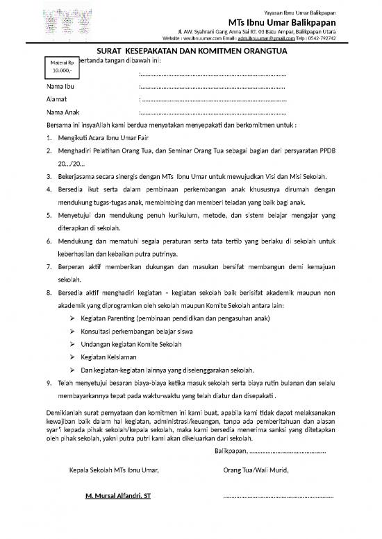 picture_Mts Ppdb Surat Kesepakatan Dan Komitmen Orangtua