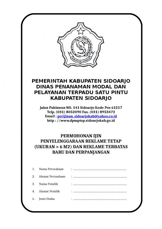 picture_Presentasi Usaha 15006 | 6 6 Permohonan Ijin Penyelenggaraan Reklame Tetap Lebih 6 M 2017
