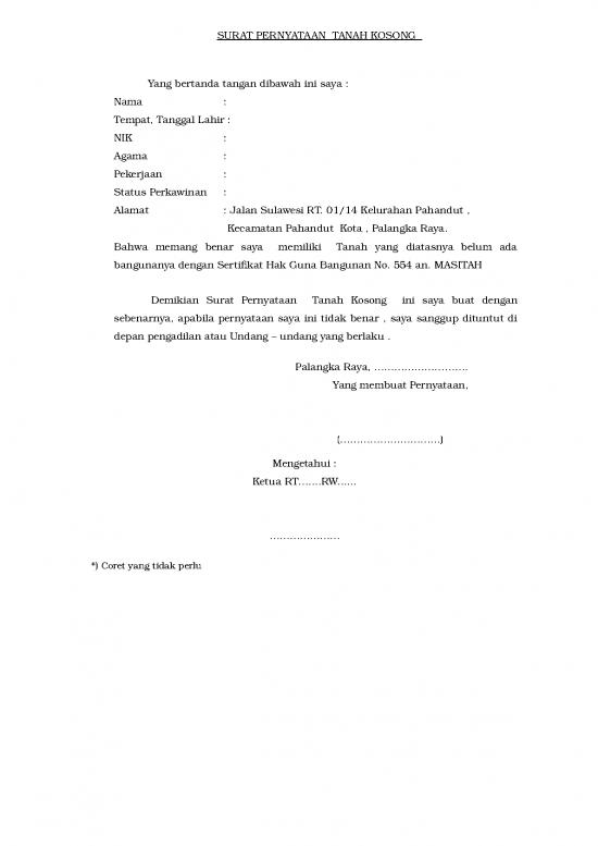 picture_File - Surat Pernyataan Id 14713 | Blangko Pindah