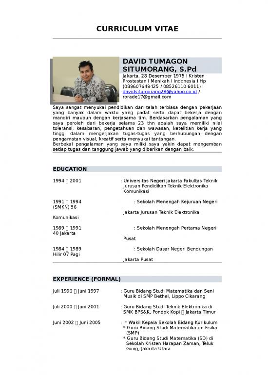 picture Cv Lamaran Kerja Doc 15709 | Cv Terbaru David picture Cv Lamaran Kerja Doc 15709 | Cv Terbaru David