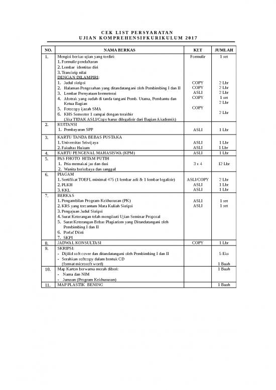 picture Piagam Kosong Word 15187 | Form Cek List Ujian Kompre Kurikulum 2017