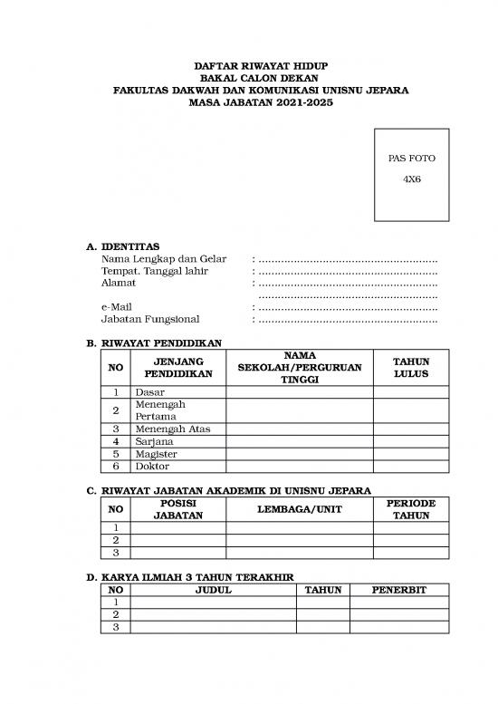 picture_Format Daftar Riwayat Hidup | File - Daftar Riwayat Hidup Id 15715