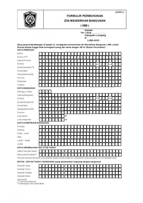 picture_Formulir Permohonan Imb | File - Izin Mendirikan Bangunan Id 14945