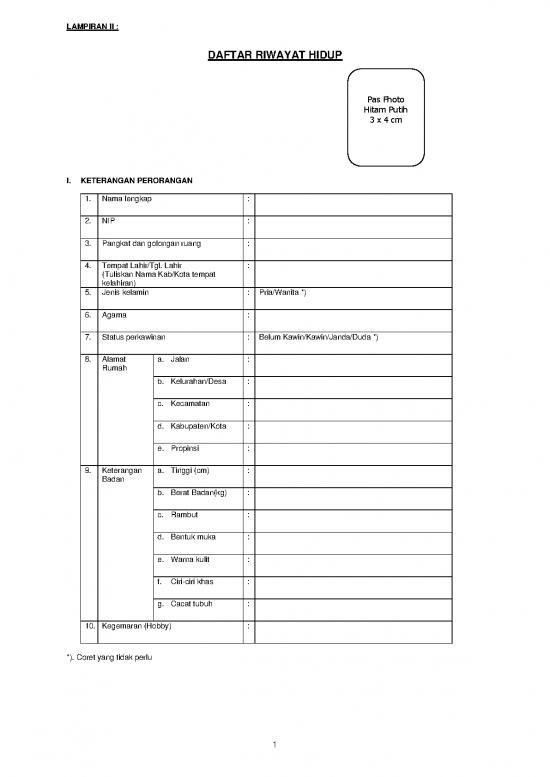 picture Lampiran Ii Daftar Riwayat Hidup Pns (1) | File - Daftar Riwayat Hidup Id 15657 picture Lampiran Ii Daftar Riwayat Hidup Pns (1) | File - Daftar Riwayat Hidup Id 15657