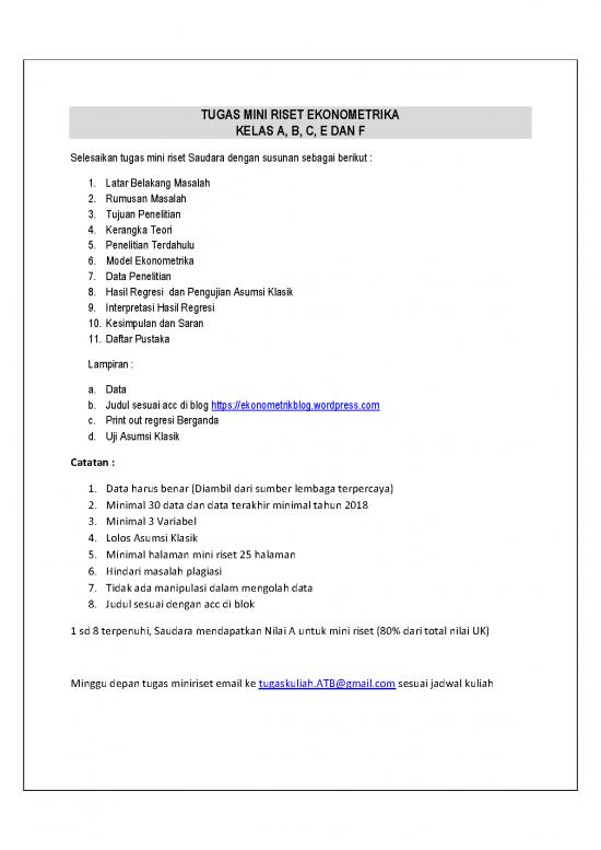 picture Tugas Mini Riset Ekonometrika Uk 4 | File - Mini Riset Id 15548