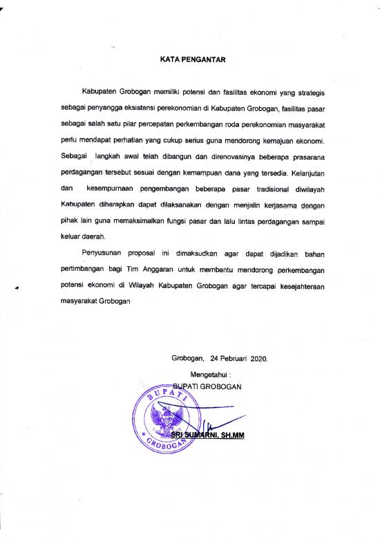 Ekonomi Pdf 15153 | Proposal Pasar Kuwu Tugas Pembantuan