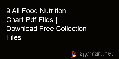 picture 9 All Food Nutrition Chart Pdf Files | Download Free Collection Files