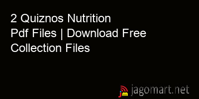 picture_2 Quiznos Nutrition Pdf Files | Download Free Collection Files