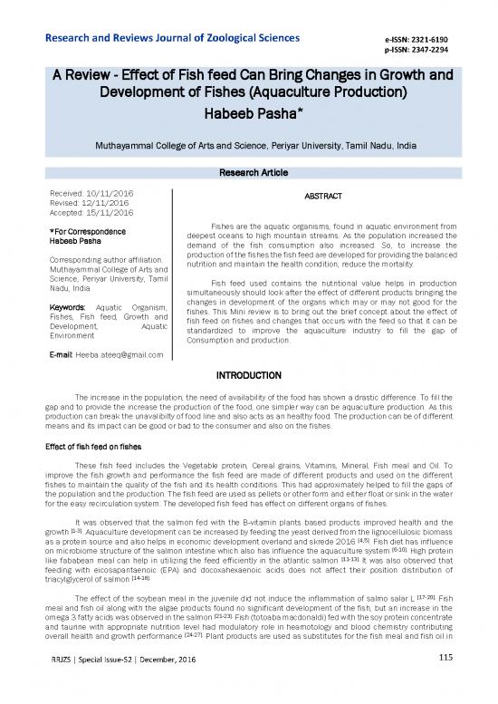 picture_Nutrition Research Pdf 150465 | A Review  Effect Of Fish Feed Can Bring Changes In Growth And Development Of Fishes Aquaculture Production