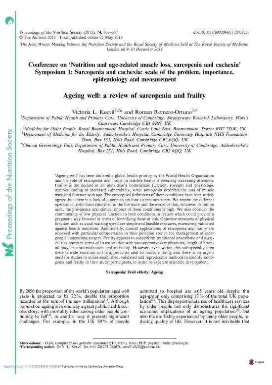 picture_Nutrition Research Pdf 149882 | Ageing Well A Review Of Sarcopenia And Frailty