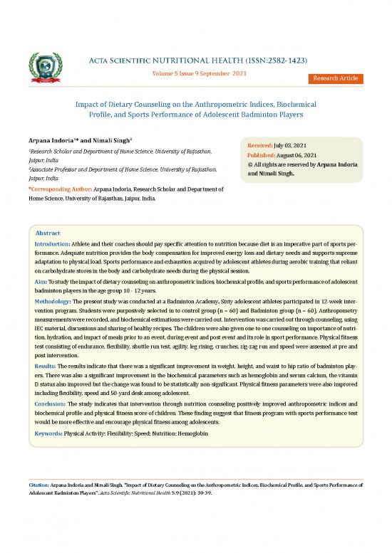 picture Nutrition For Badminton Players Pdf 149774 | Asnh 05 0916