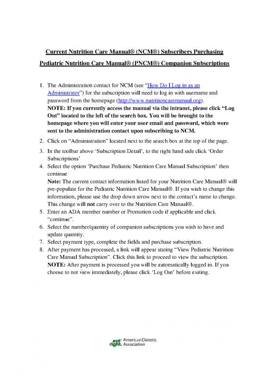 picture1_Pediatric Nutrition Care Manual Pdf 149778 | Current Ncm Subscribers Purchasing Pncm