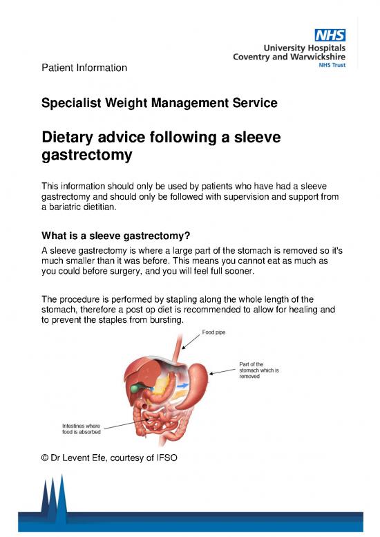 picture_Dietary Advice Following A Sleeve Gastrectomy