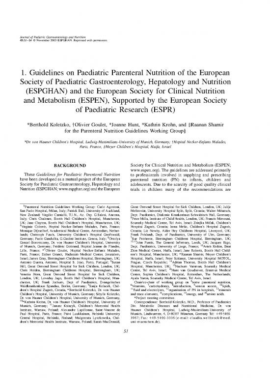 picture1_Nutrition Research Pdf 150435 | Espghan Guidelines Paediatric Parenteral Nutrition 2005
