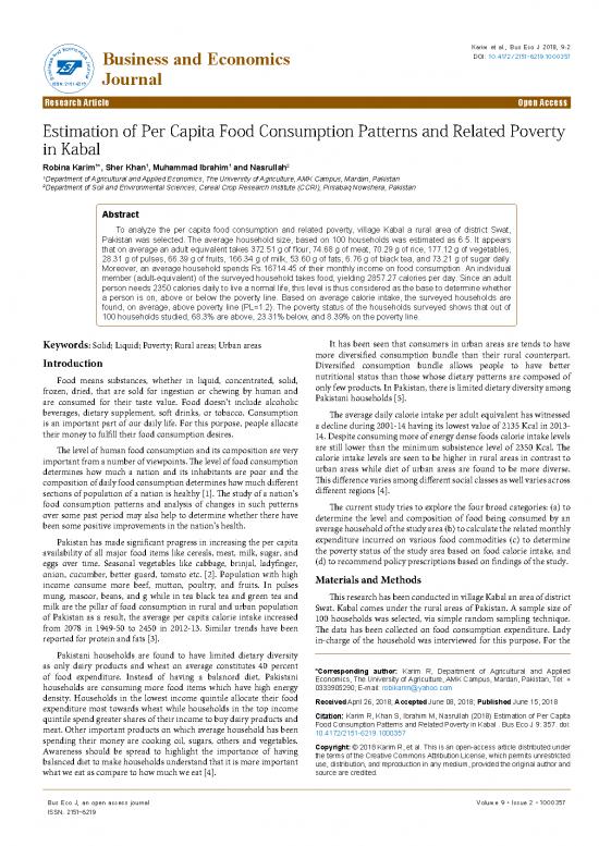 picture_Agricultural Pdf 150168 | Estimation Of Per Capita Food Consumption Patterns And Related Povertyin Kabal 2151 6219 1000357