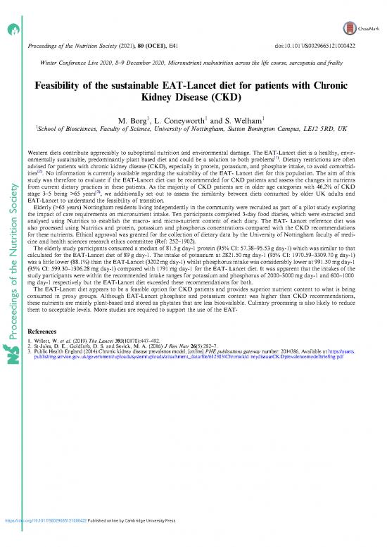 picture_Science Of Nutrition Pdf 149892 | Feasibility Of The Sustainable Eat Lancet Diet For Patients With Chronic Kidney Disease Ckd