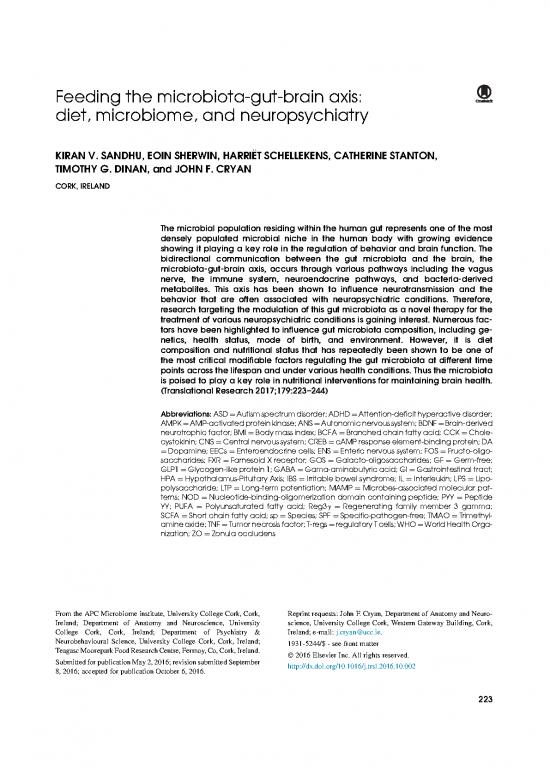 picture1_Feeding The Microbiota Gut Brain Axis Diet, Microbiome, And Neuropsychiatry 2016