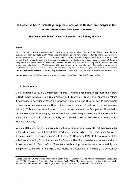 picture1_Is Breast The Best Evaluating The Price Effects Of The Nestlpfizer Merger In The South African Infant Milk Formula Market
