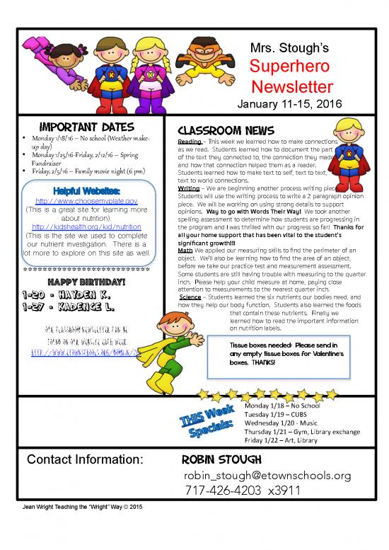 picture Superhero Nutrition Pdf 150058 | January 11 15