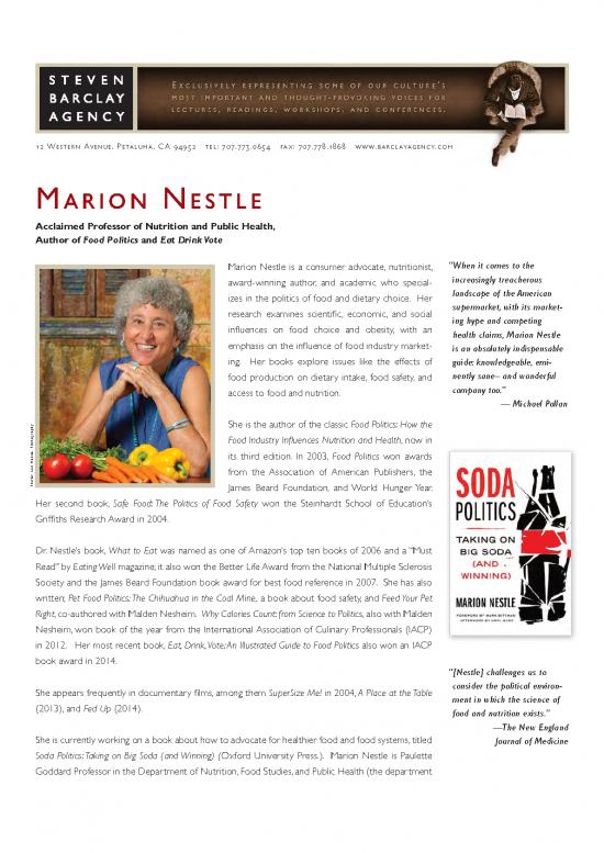 picture_Food Politics Marion Nestle Pdf 148717 | Marion Nestle