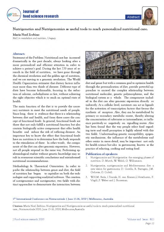 picture Nutrition Therapy Pdf 148681 | Nutrigenetics And Nutrigenomics As Useful Tools To Reach Personalized Nutritional Care