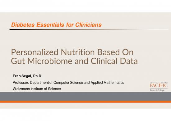 picture Applied Nutrition Pdf 148561 | Presentation Eran Segal