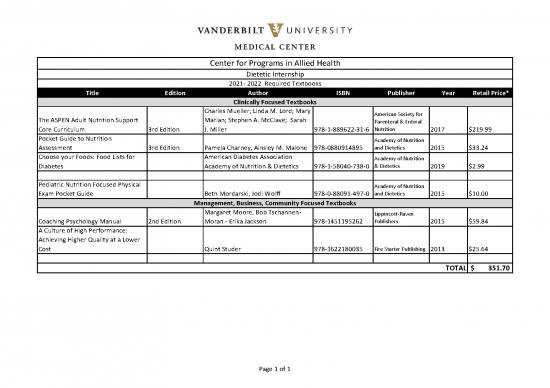 picture Nutrition Therapy Pdf 148750 | Required Textbooks 2021 2022