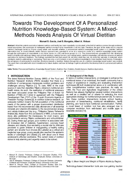 picture Nutrition Therapy Pdf 148261 | Towards The Development Of A Personalized Nutrition Knowledge Based System A Mixed Methods Needs Analysis Of Virtual Dietitian