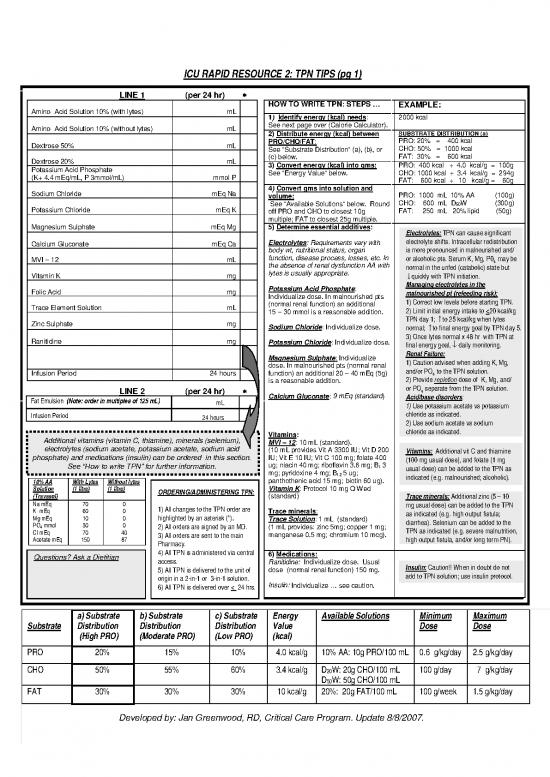 picture Kcal Pdf 149724 | Tpn Tips