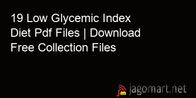 picture 19 Low Glycemic Index Diet Pdf Files | Download Free Collection Files