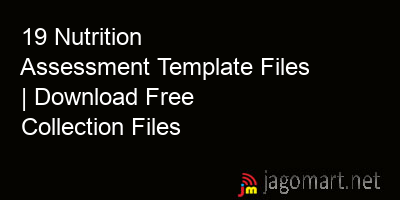 picture 19 Nutrition Assessment Template Files | Download Free Collection Files