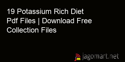 picture 19 Potassium Rich Diet Pdf Files | Download Free Collection Files