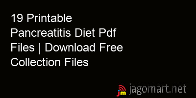 picture 19 Printable Pancreatitis Diet Pdf Files | Download Free Collection Files