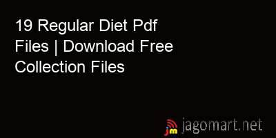picture 19 Regular Diet Pdf Files | Download Free Collection Files
