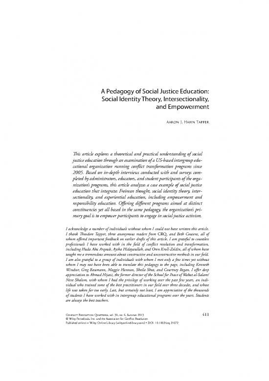 picture Justice Pdf 152613 | A Pedagogy Of Social Justice Education