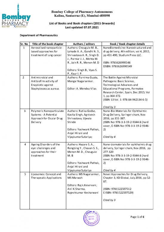 picture Pharmacy Books Pdf 152277 | Books And Book Chapters (2015 Onwards)