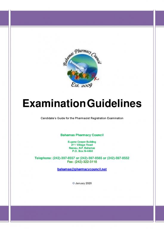 picture_Pharmacy Pdf 152478 | Bpc Examination Guide January 2020