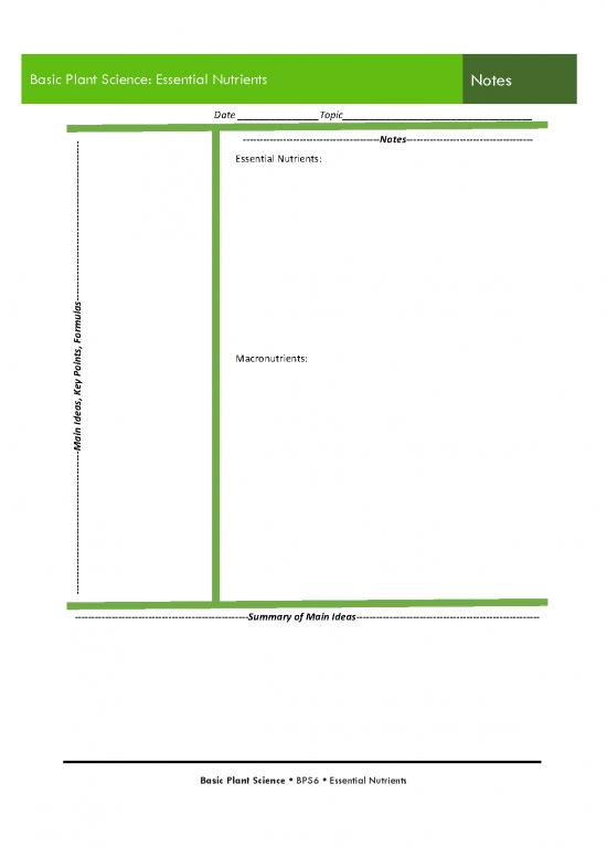picture1_Essential Nutrients Pdf 151505 | Bps6 Activity Sheet And Evaluation Packet