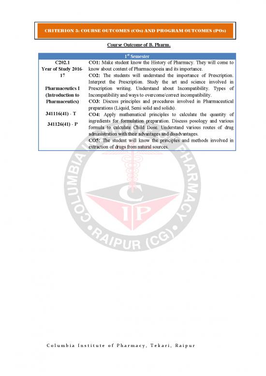 picture Pharmacy Pdf 151965 | Course Outcomes