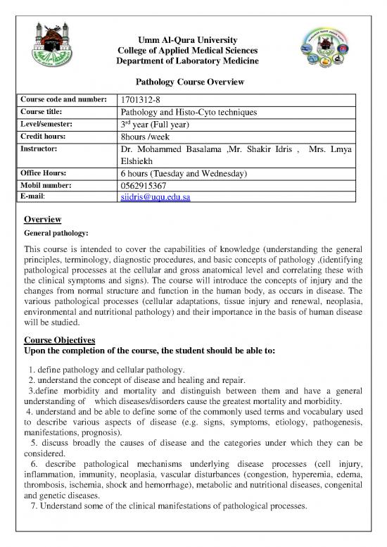 picture_Nutritional Pathology Pdf 150721 | Course Overview General Pathology,histo  Cyto Tech ,