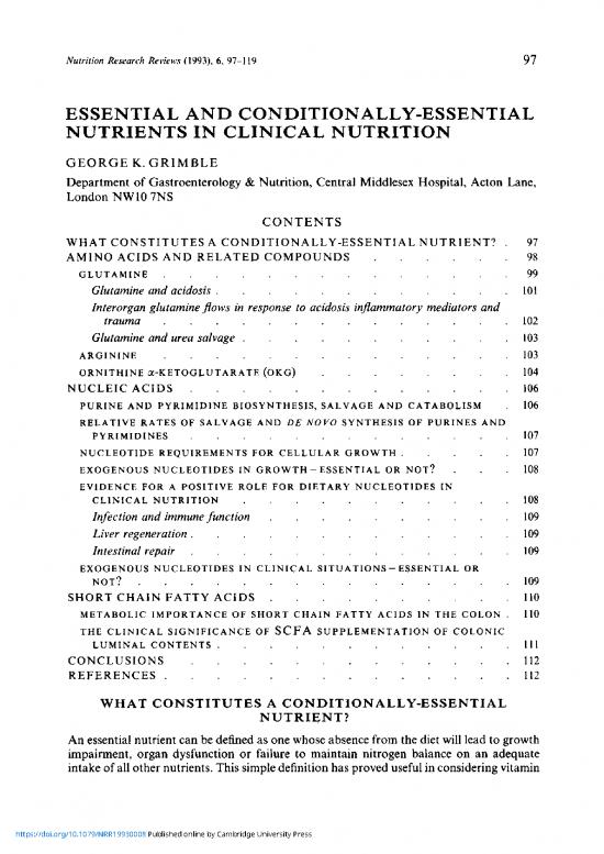 picture_Essential Nutrients Pdf 151584 | Essential And Conditionallyessential Nutrients In Clinical Nutrition